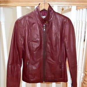 BB Dakota Oxblood Leather Jacket